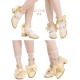 Iris Corolla Tulips Chunky Heel Shoes(Reservation/5 Colours/Full Payment Without Shipping)